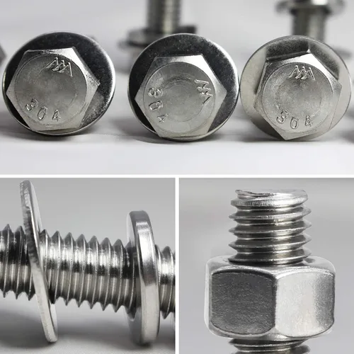 Vista 3 de SUNXULIMI Tornillos y tuercas de cabeza hexagonal de 1/4-20 x 1-1/4 pulgadas, tornillos, tuercas, arandelas de bloqueo plano, perno de cabeza