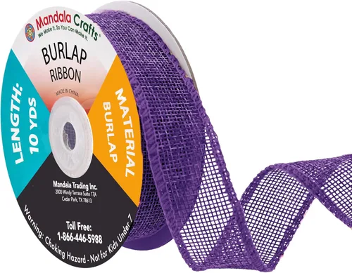 Vista 39 de Mandala Crafts Cinta de arpillera rosa con alambre de 1 pulgada de ancho para manualidades, rollo de 10 yardas de cinta rústica de arpillera