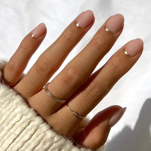 Vista 31 de Glamnetic - MaDamn Uñas postizas con punta francesa, cortas y puntiagudas en forma de almendra con acabado UV, uñas semitransparentes de calidad