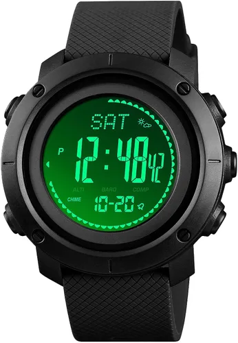 WINKONMU Military Watches with Compass Altimeter Barometer Pedometer Thermometer Outdoors Watch for Men