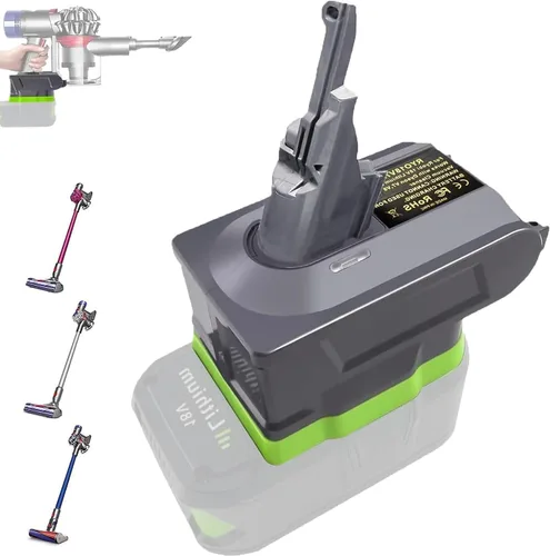 Vista 9 de URUN V6 Adaptador para aspiradora Dyson V6 Convertidor para Ryobi batería de litio de 18 V para batería V6 compatible con DC58 DC59 DC61 DC62 DC72