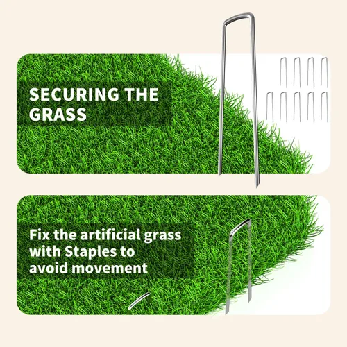 Vista 6 de LOOBANI Alfombra de césped artificial realista para interior y exterior, tapete de césped para perros con agujeros de drenaje y césped artificial