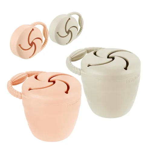 Vista 8 de PandaEar Recipientes de silicona para aperitivos, plegables para niños pequeños, a prueba de derrames, atrapadores de alimentos para bebés pequeños