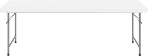 Vista 7 de EMMA + OLIVER Mesa de actividades plegable de plástico blanco granito para niños de 4.93 pies - Mesa de juego