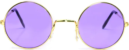 Vista 6 de Skeleteen Gafas hippie redondas moradas estilo hipster de los años 60 1 par Morado