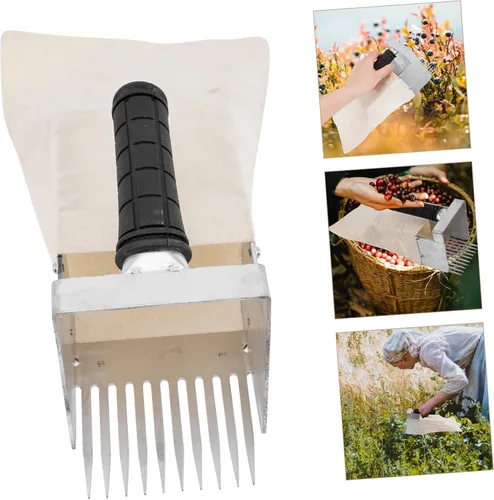 Vista 7 de Ipetboom Blueberry Tools Dibbler Berries Tool Rastrillo de hojas Frutas Recogedor de bayas y Rastrillo Suministros Recogedor de Fresas Mango Poste