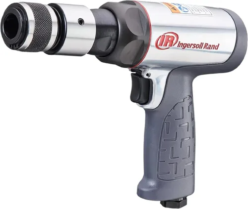 Vista 5 de Ingersoll Rand 119MAX Martillo de aire de barril largo, retenedor de cambio rápido, herramienta eléctrica antivibración, agarre cómodo, ligero, gris