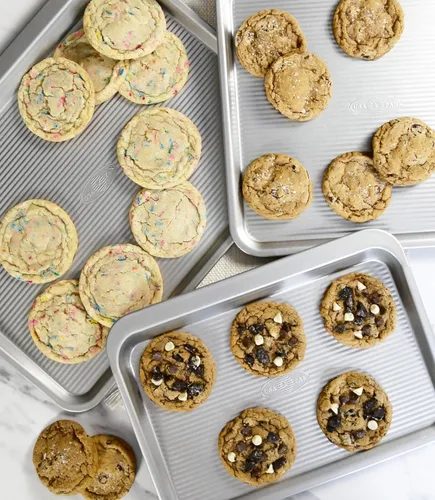 Vista 2 de USA Pan Bakeware Sartén de Acero Aluminizado para Galletas con Cavidades, Grande