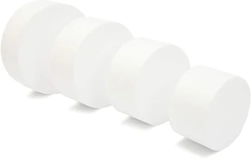 Vista 4 de Bright Creations Juego de moldes de espuma para tartas de 4 niveles, niveles de 5, 6, 7 y 8 pulgadas, color blanco, pasteles falsos para práctica