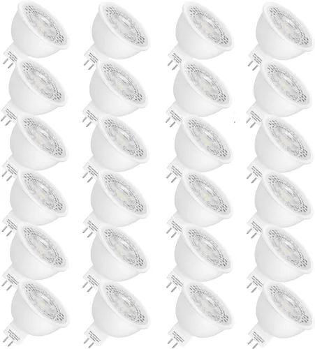 Vista 10 de Mlambert Paquete de 4 bombillas LED MR16 de 50 W equivalentes a halógenos de 2700 K, 5 W GU5.3 MR16 12 V, no regulable, ángulo de haz de 45°