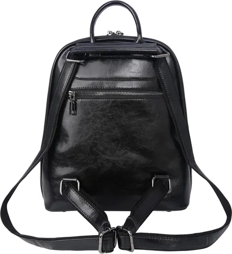 Vista 3 de Iswee Mochilas de cuero vintage para mujer, bolsos escolares, mochilas estilo mochila de viaje, Mochilas Daypack