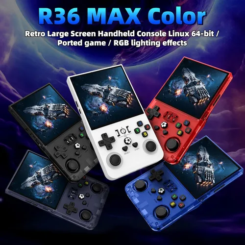 Vista 3 de R36MAX Retro Handheld Games Console, Retro Game Console with 4.0 inch IPS HD Screen, Video Game Consoles with 64GB Memory, Portable Gaming Player