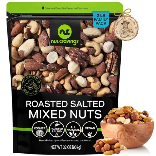 Vista 18 de NUT CRAVINGS - Mezcla de nueces de barra para fiesta, aperitivo dulce y salado de pub - Almendras ahumadas, pretzels, cacahuetes de caramelo