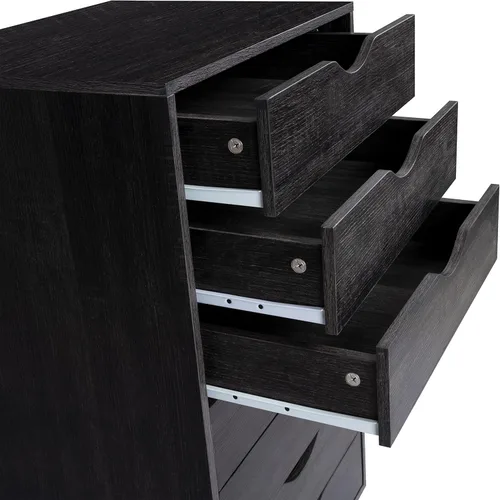 Vista 42 de Naomi Home Cómoda de 5 cajones para dormitorio, alta y elegante, con ruedas y estantes de almacenamiento, pequeña para guardarropa, para maquillaje