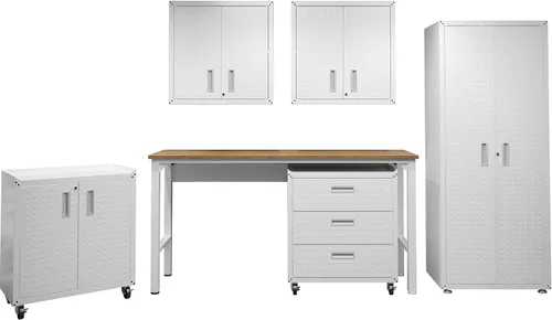 Vista 28 de Manhattan Comfort Colección Fortress Cofre de Garaje Móvil Cómodo y Duradero Excelente para Herramientas y Suministros, Gris Carbón Oscuro/Plateado