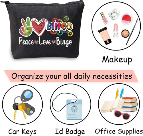 Vista 6 de JXGZSO B Caller Bag Lucky B Bag Peace Love B Funny B Player Casino Lover Regalo