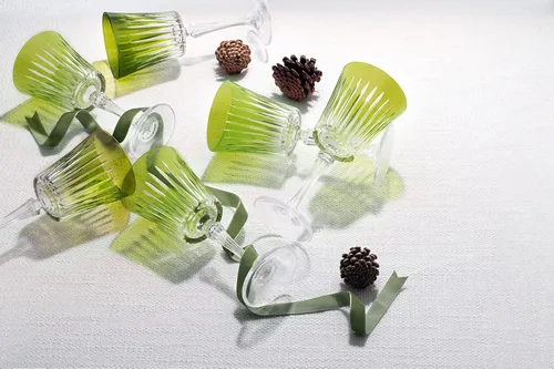 Vista 5 de Barski Copa de vino Copa de vino Vino tinto Vino blanco Verde Copa de agua Copas de tallo Juego de 6 copas Cristal 10 onzas Bellamente