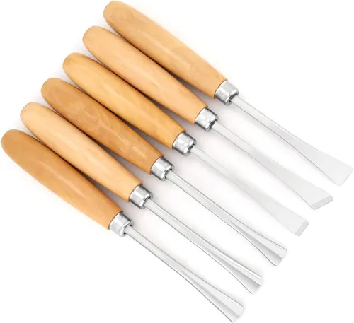 Vista 9 de Juego de 6 herramientas de tallado de madera, cinceles de mano profesionales para tallar madera, herramientas de carpintería, herramientas