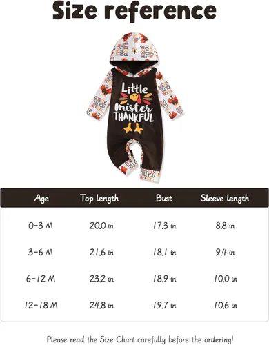 Vista 7 de Conjunto de ropa de Acción de Gracias para bebé niño, mi primer día de Thurkey con capucha para bebé niño, conjunto de ropa de Acción de Gracias