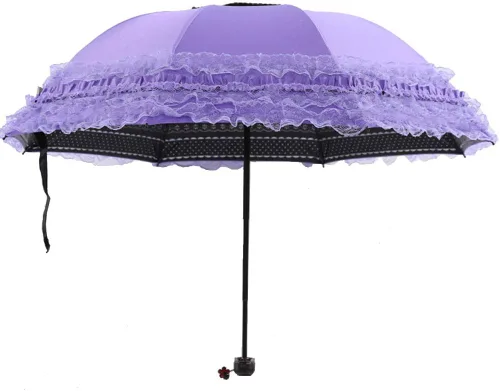 Vista 11 de WANLIAN Paraguas de encaje a prueba de viento plegable soleado y lluvioso a prueba de rayos ultravioleta anti sol protección UV sombrilla paraguas