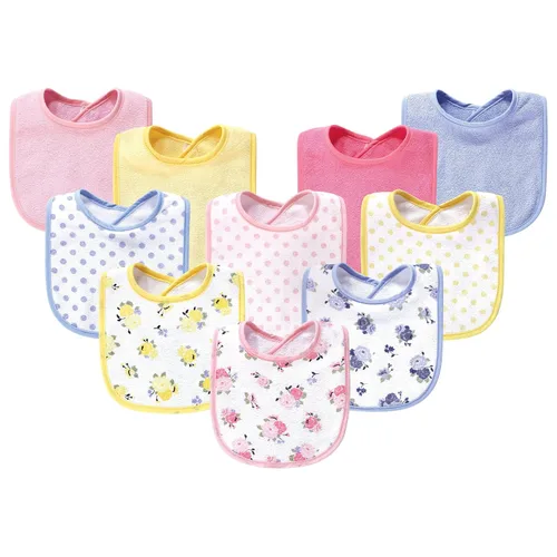 Vista 15 de Luvable Friends Baberos unisex de algodón para bebé, azul, talla única