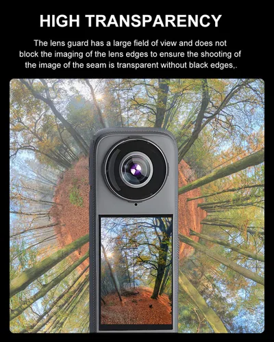 Vista 4 de Funda protectora de lente premium para Insta360 X4, protector de lente de vidrio templado giratorio extraíble para accesorios Insta 360 X4 (1 par)