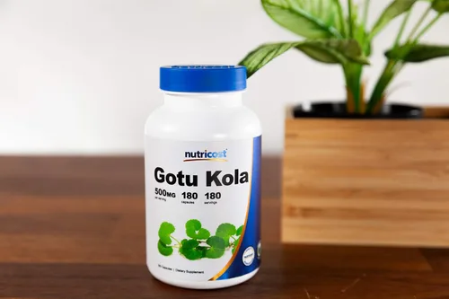 Vista 3 de Nutricost Gotu Kola 500 MG, 180 cápsulas vegetarianas, sin gluten, sin OMG