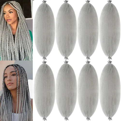 Vista 22 de 3 paquetes de cabello rizado afro elástico de 10 pulgadas, cabello trenzado Marley Twist 1B preseparado de ganchillo sintético suave para rastas