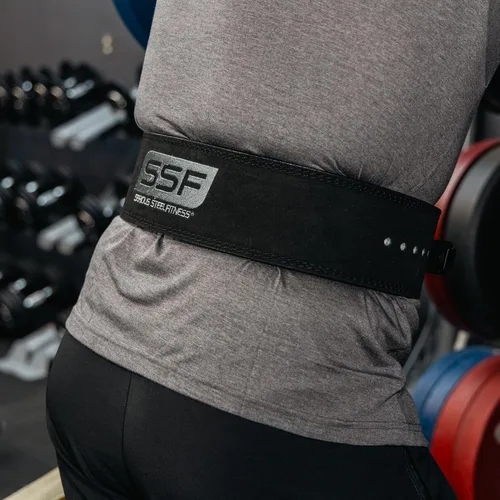 Vista 3 de SERIOUS STEEL FITNESS Cinturón de cuero para levantamiento de pesas Cinturón de levantamiento de pesas, levantamiento de pesas y ejercicio 4