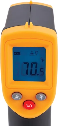 Vista 3 de Performance Tool Termómetro infrarrojo sin contacto del laser de W89722 Digitaces, naranja y negro con relación del punto 12:1