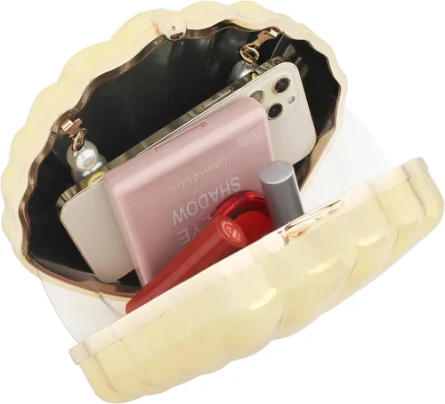 Vista 4 de Women Mini Seashell Evening Clutch Top-Handle Bag Cross-body Bag