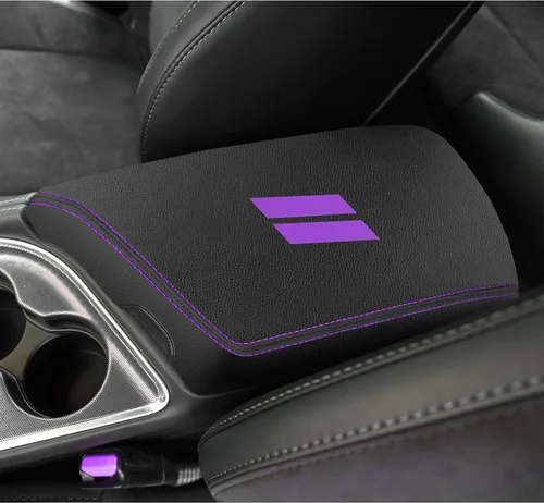 Vista 13 de YOSRTER para Accesorios de Dodge Challenger 2015 2016 2017 2018 2019 2020 2021 2022 2023 2024 Funda de Reposabrazos de Consola Central Caja