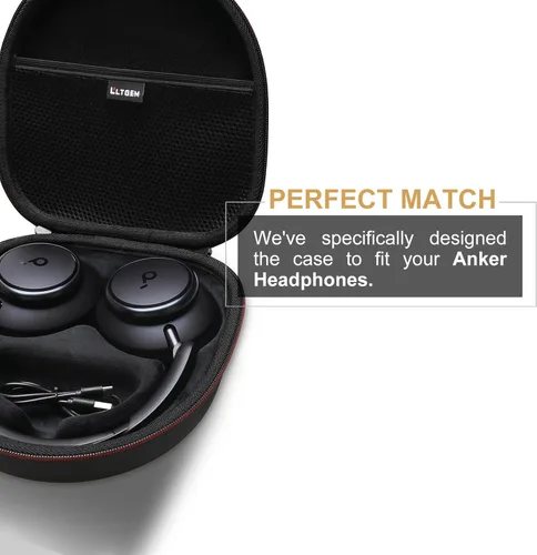Vista 3 de LTGEM - Funda rígida para auriculares Anker Soundcore Space Q45 / Q35 / One Pro y Soundcore Anker Life Q30 / Q20 / Q20i Adaptive Noise Cancelling
