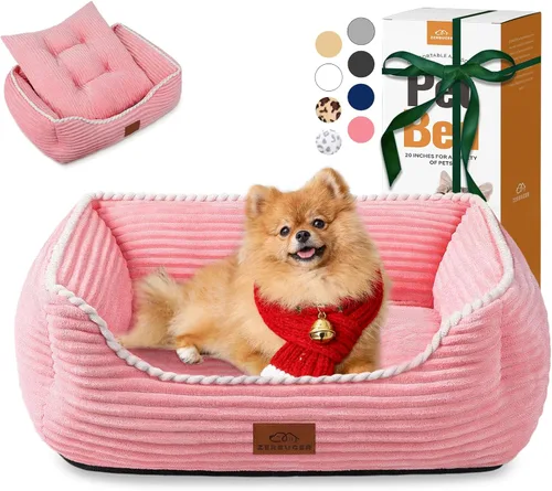 Vista 28 de Cama rectangular para perros y gatos, para mascotas, regalo para cachorros y gatitos, lavable a máquina, sofá mullido para interiores y exteriores