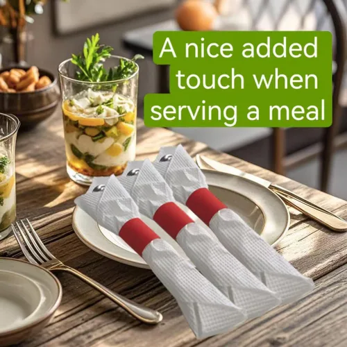 Vista 6 de NATURALABEL 2000 servilleteros de papel con caja, servilletas autoadhesivas, para reunión familiar, fiesta de cumpleaños, boda, celebración (rojo)