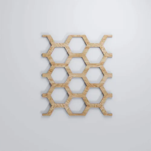 Vista 5 de 4 7/8"W X 7 3/8"H Extra Pequeña Westmore Decorativos Paneles De Pared De Madera Calado, Aliso