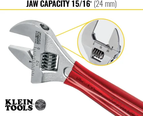 Vista 3 de Klein Tools 507-10 llave inglesa ajustable de capacidad extra, 10 pulgadas