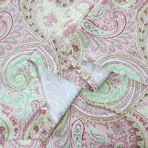 Vista 9 de FADFAY - Juego de sábanas tamaño individual, diseño floral en color beige, elegante, estampado de peonías, colección de ropa de cama vintage, 100%