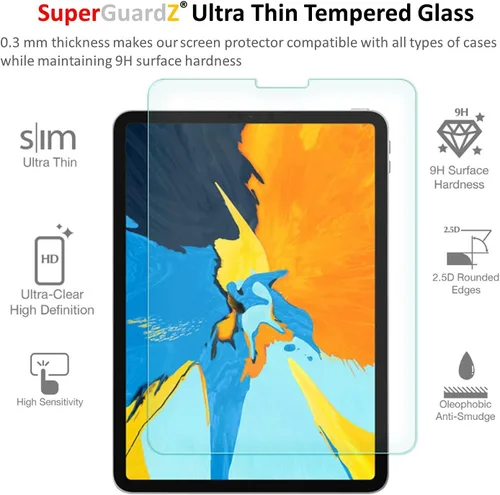 Vista 2 de SuperGuardZ Protector de pantalla para iPad Air 5 (2022) iPad Pro 11 (2022, 2021, 2020, 2018) iPad Air (4 generación, 2020) iPad Air 4 protector
