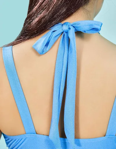 Vista 6 de haikyuu Traje de baño de una pieza para mujer, traje de baño de anime con cordones estilo halter