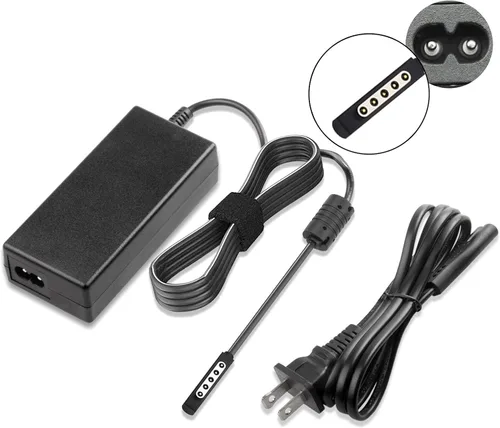 Vista 2 de Cargador Surface Pro 1 Pro 2 Pro RT, adaptador de fuente de alimentación de superficie de 43 W, 12 V, 3.58 A, cable de alimentación para Microsoft