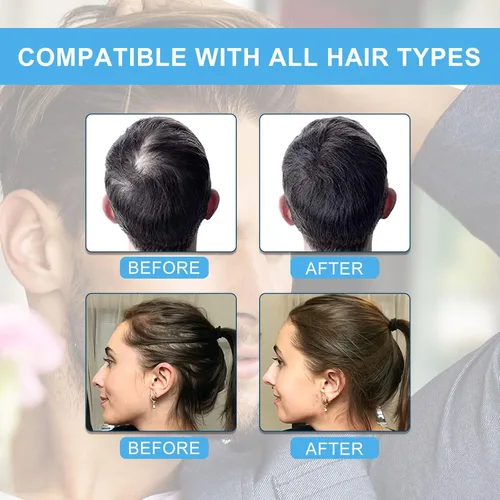 Vista 3 de Fibras de construcción del cabello para adelgazar el cabello con boquilla aplicadora en aerosol, naturales e indetectables, cabello más grueso al
