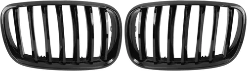 X AUTOHAUX Parrilla de parachoques delantero superior para BMW X5 4 puertas 2007-2013 Parachoques delantero superior Rejilla de riñón Rejilla de