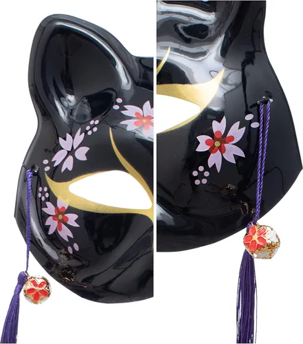 Vista 8 de Kitsune Inu Boku - Lindo gato japonés para cosplay, media máscara, Navidad