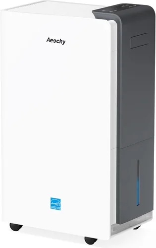 Vista 9 de Deshumidificador Energy Star de 4500 pies cuadrados más eficiente 2025, deshumidificador inteligente AEOCKY Max de 80 pintas/día con manguera