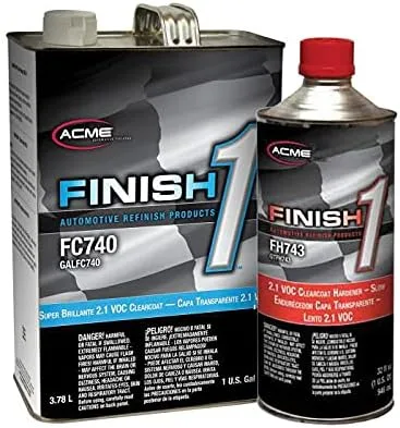 acme Sherwin-Williams Finish 1 VOC Super Brillante Gloss Clearcoat Slow Kit (galón)
