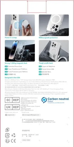 Vista 10 de ESR Funda para iPhone 14 Pro, compatible con MagSafe, protección de grado militar a prueba de golpes, resistente al amarillamiento, funda magnética