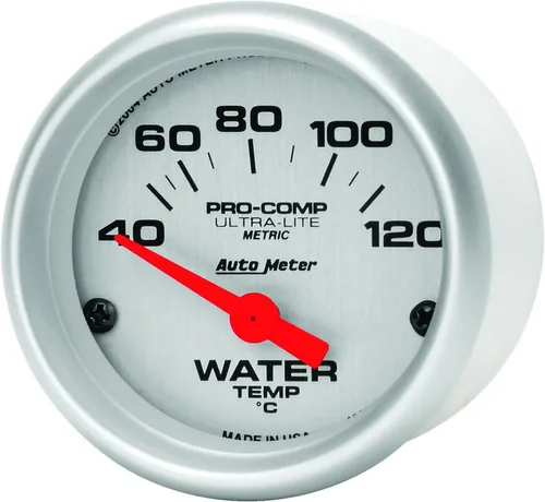 Vista 3 de Auto Meter Medidor eléctrico de temperatura del agua 4337-M Ultra-Lite de 2.3125 pulgadas.