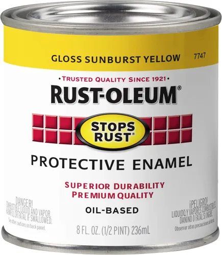 Vista 15 de Rust-Oleum 7770502-2PK - Pintura anti-óxido para aplicación con brocha, cuarto de galón, almendra brillante, (paquete de 2)