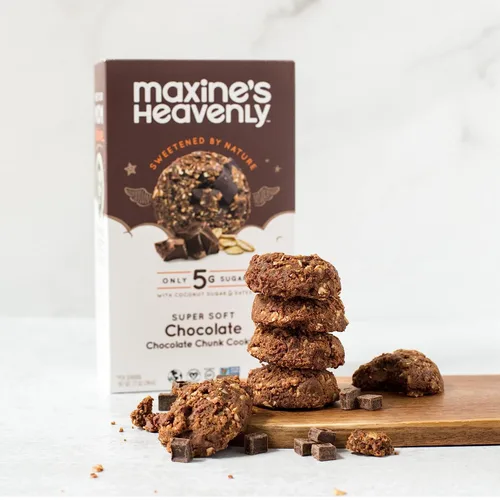 Vista 9 de Maxine's Heavenly Galletas de trozos de chocolate, galletas con chispas de chocolate sin gluten, hechas con avena y endulzadas con azúcar de coco